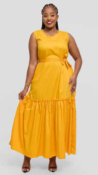 Valentina Maxi Dress - Mustard