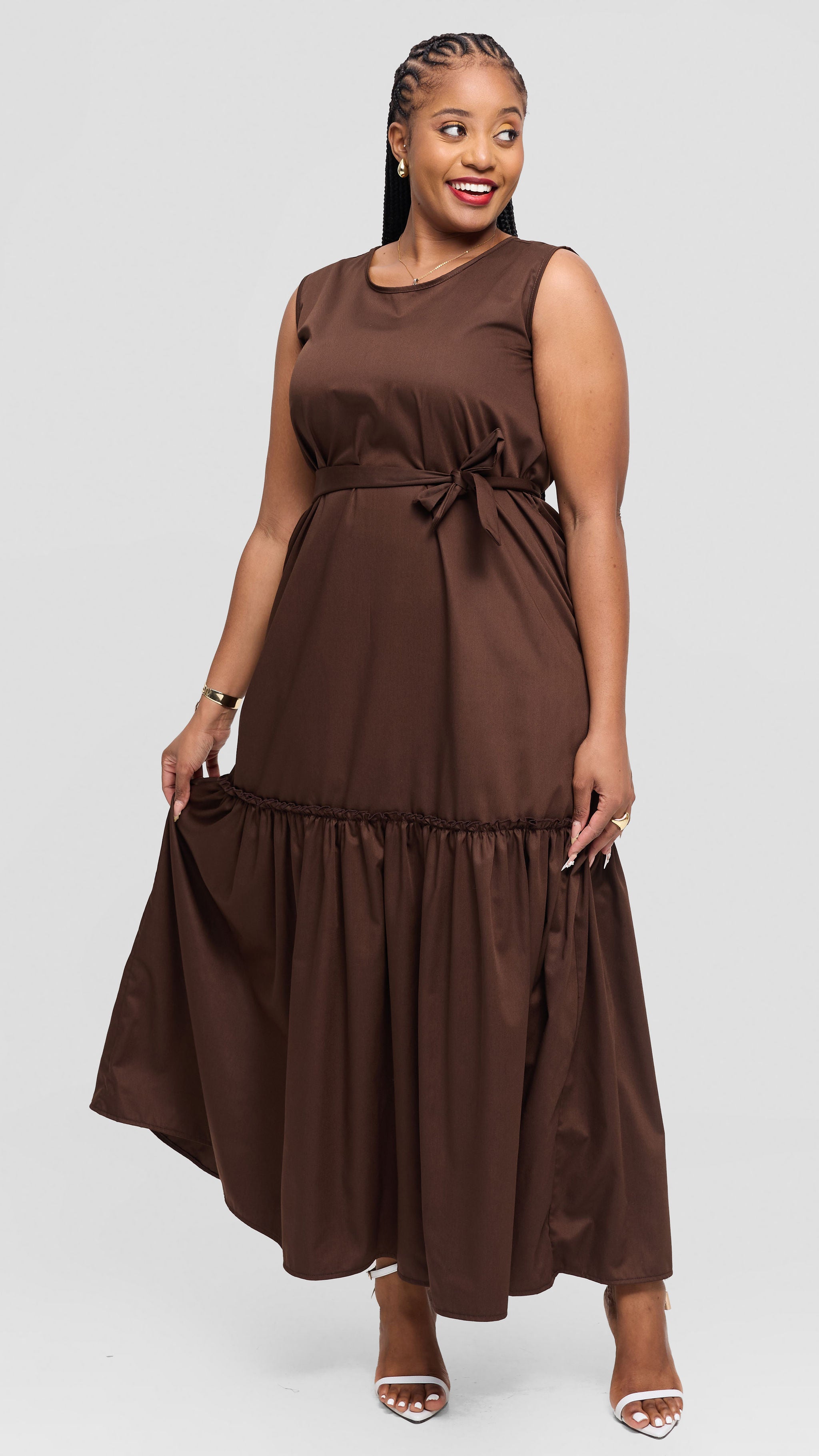 Tipayiya Maxi Dress - Brown