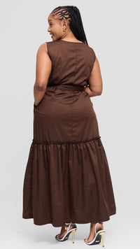 Tipayiya Maxi Dress - Brown