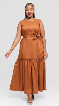 Tiyuuniba Maxi Dress - Brown