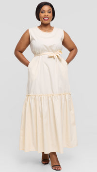Tori Maxi Dress - Cream White