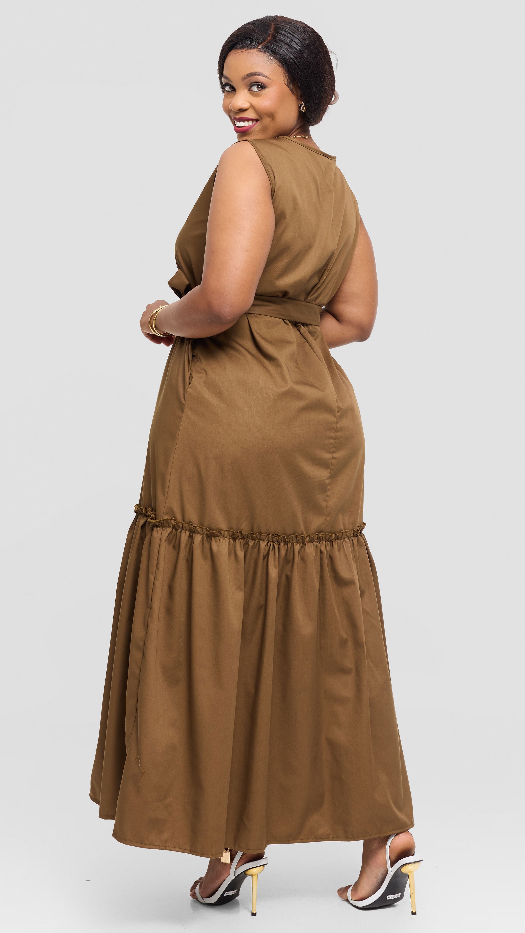 Valery Maxi Dress -  Brown
