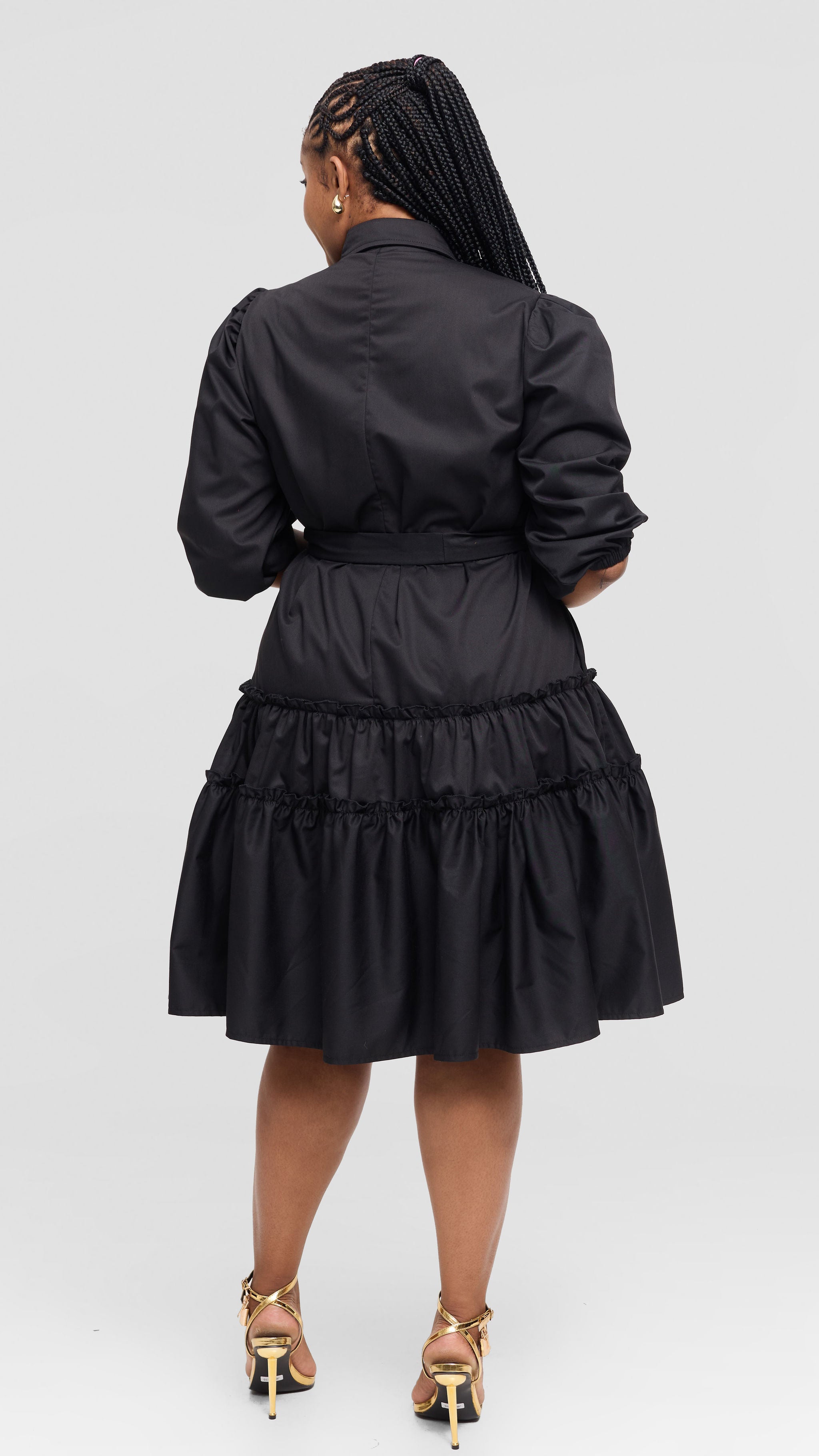 Sierra Shirt Dress - Black