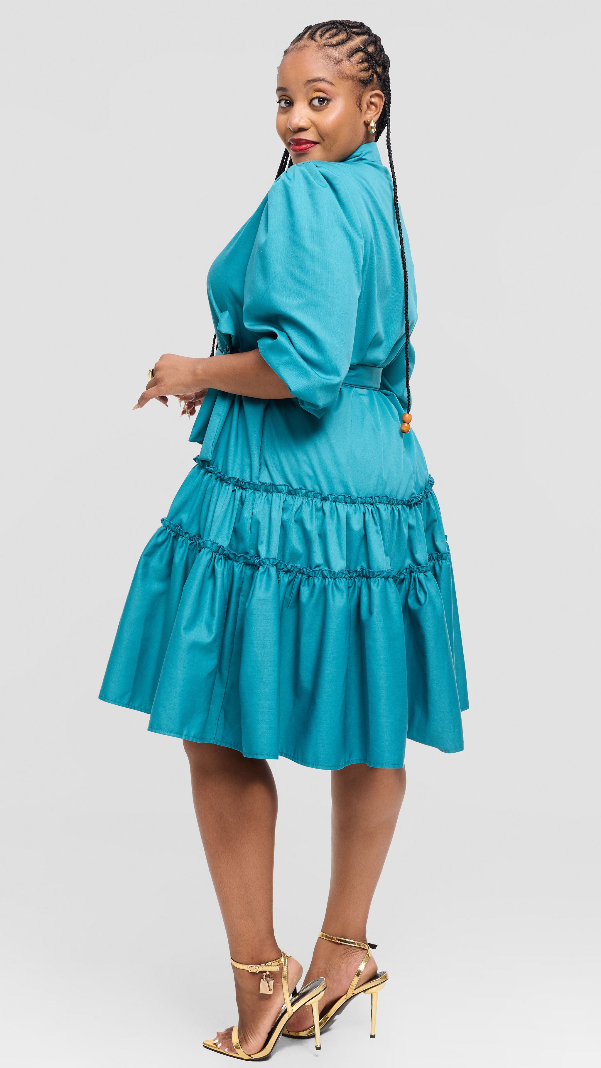 Skyla Shirt Dress - Blue