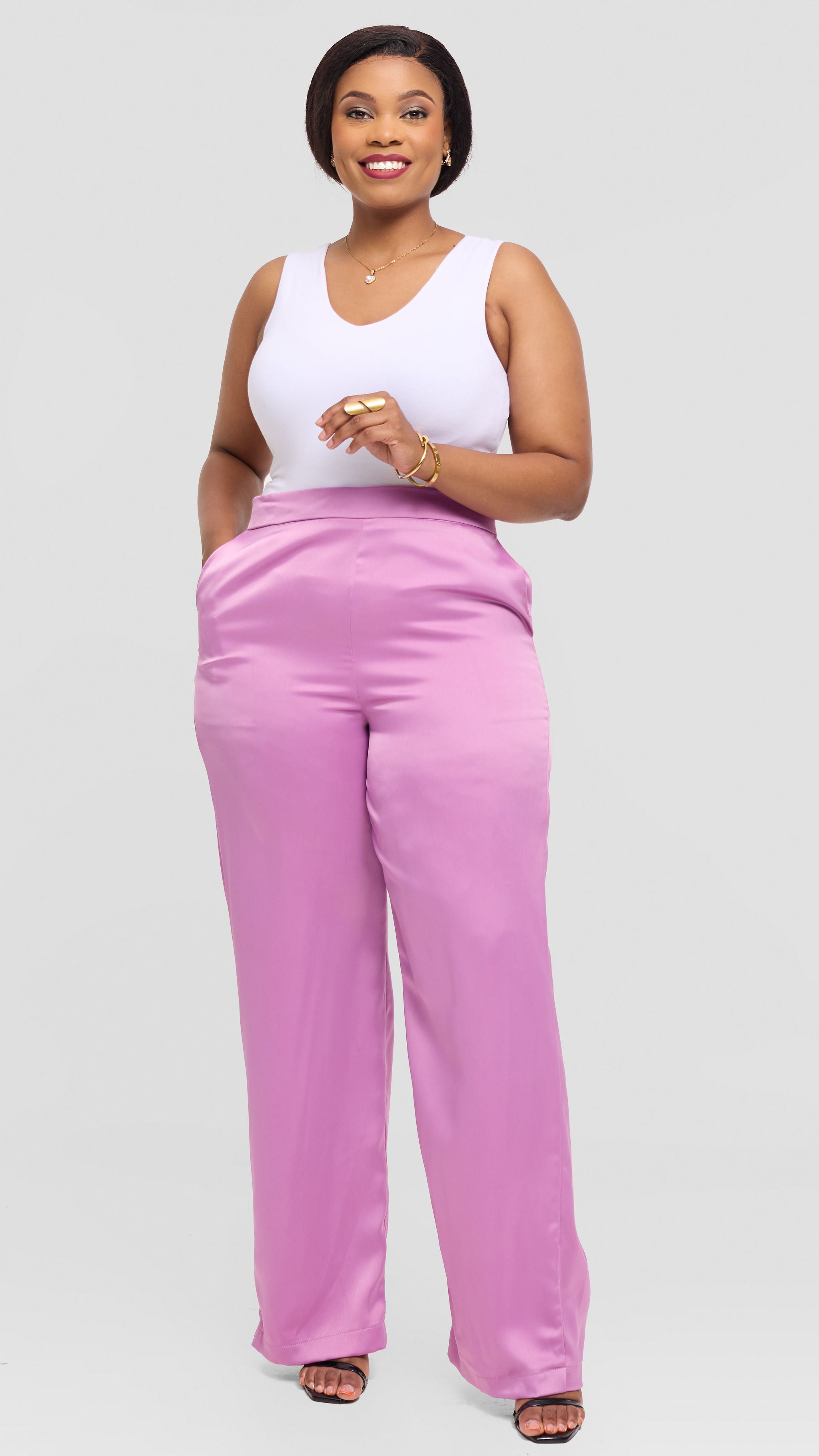 Wunniche Palazzo Pant - Pink