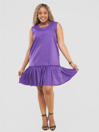 Emmaline Shirt Dress - Purple