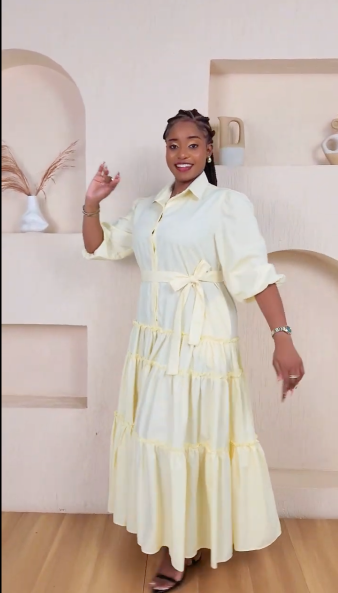 Kwame Maxi Dress - Cream Yellow