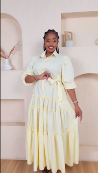 Kwame Maxi Dress - Cream Yellow