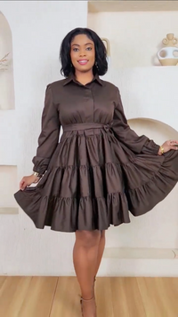 North Shirt Dress - Brown