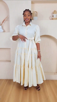 Ration Maxi Dress - Cream White