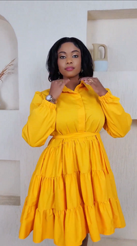 Silas Shirt Dress - Mustard