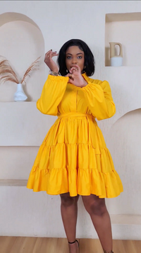 Silas Shirt Dress - Mustard
