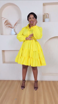 Jax Shirt Dress - Yellow