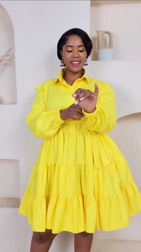 Jax Shirt Dress - Yellow