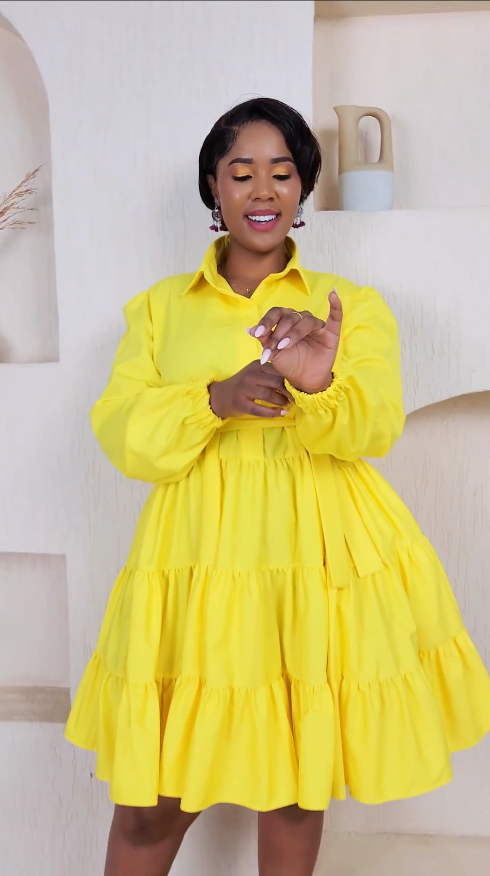 Jax Shirt Dress - Yellow