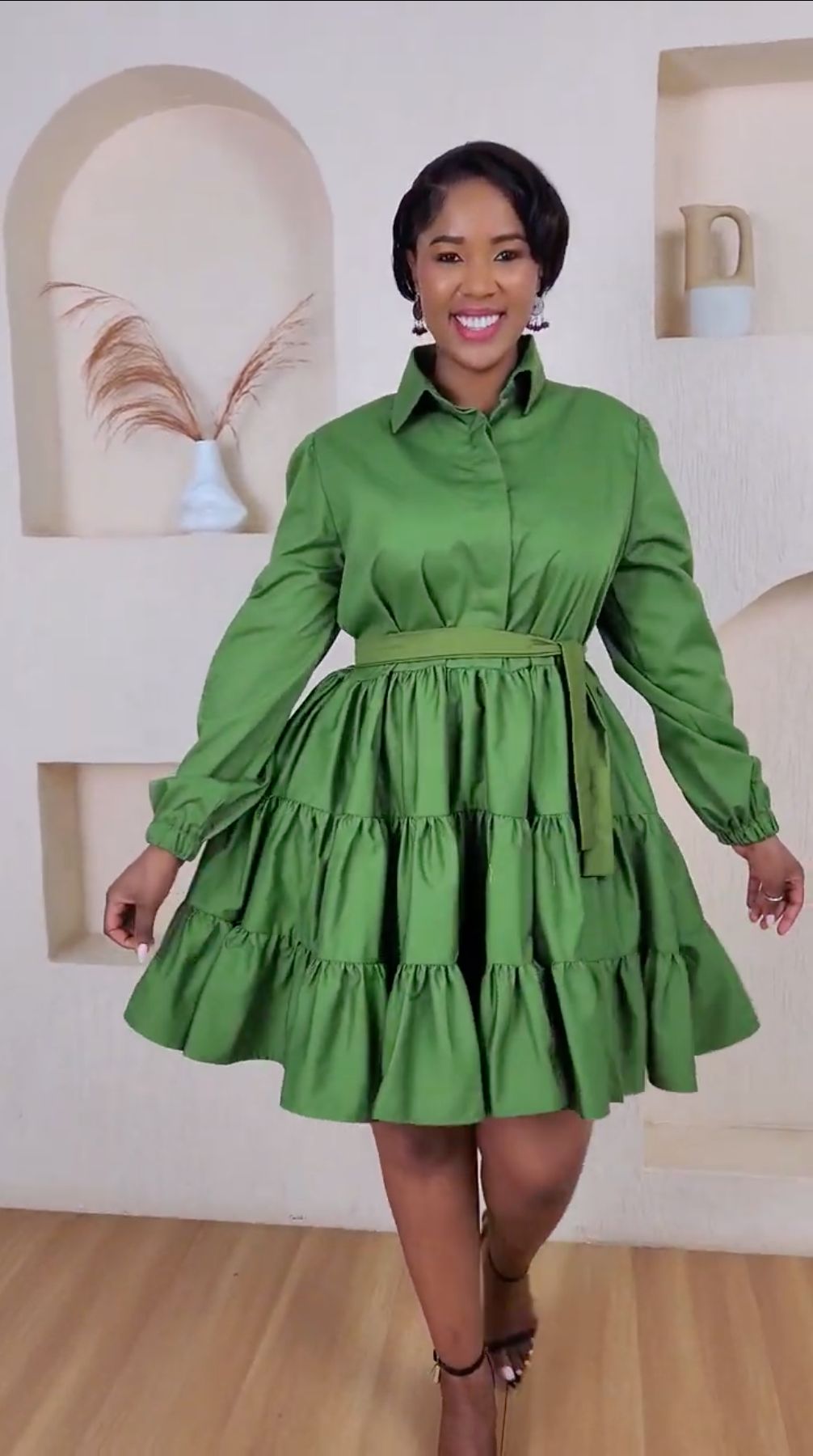 Corvin  Shirt Dress - Green