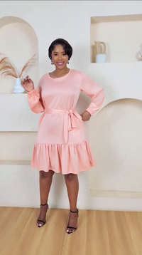 Evelyn Shift Dress - Peach