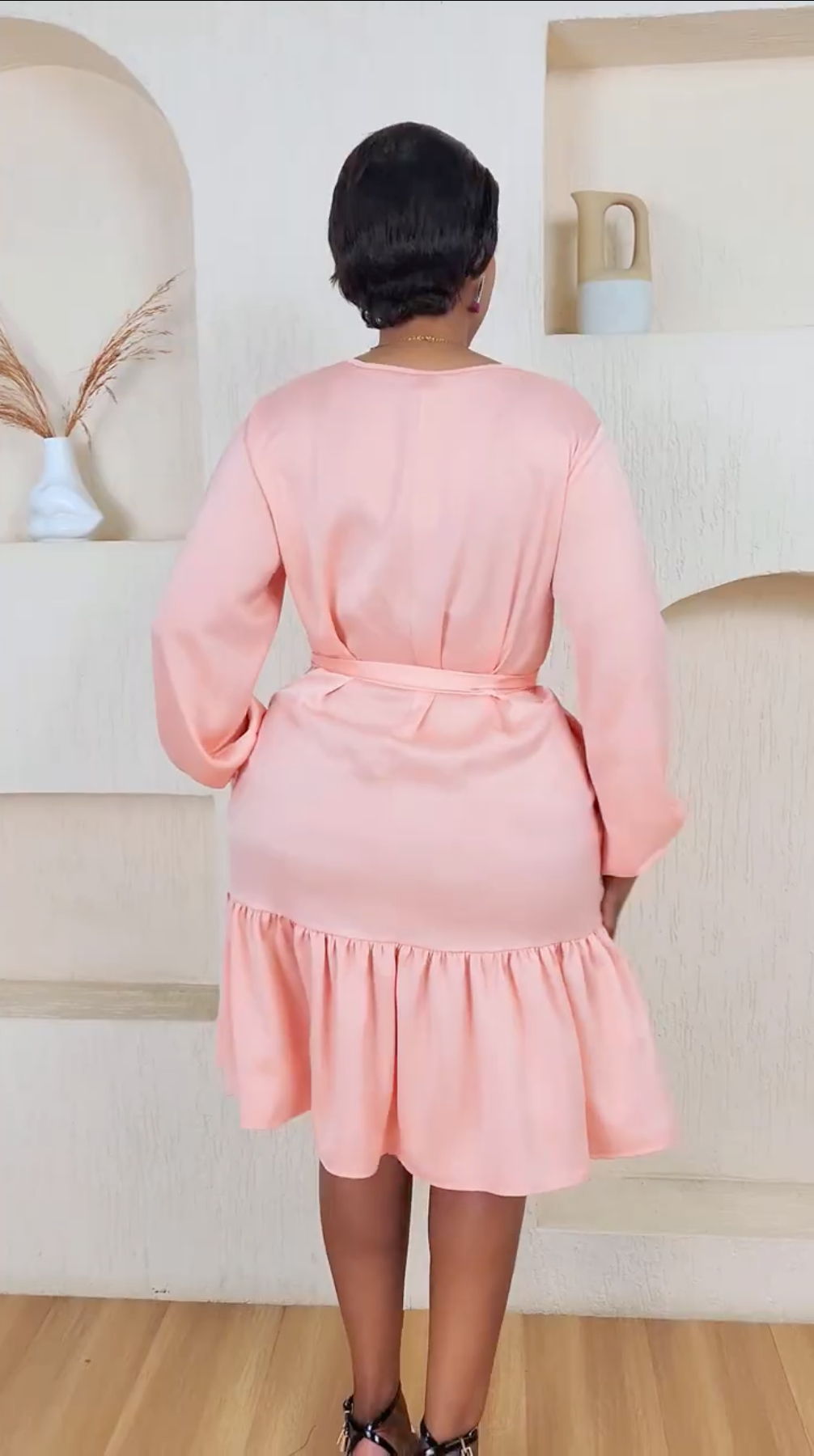 Evelyn Shift Dress - Peach