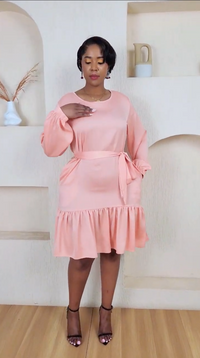 Evelyn Shift Dress - Peach
