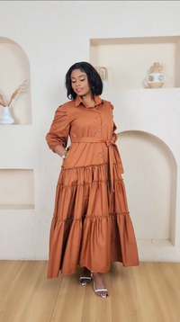 Kote Maxi Dress - Brown