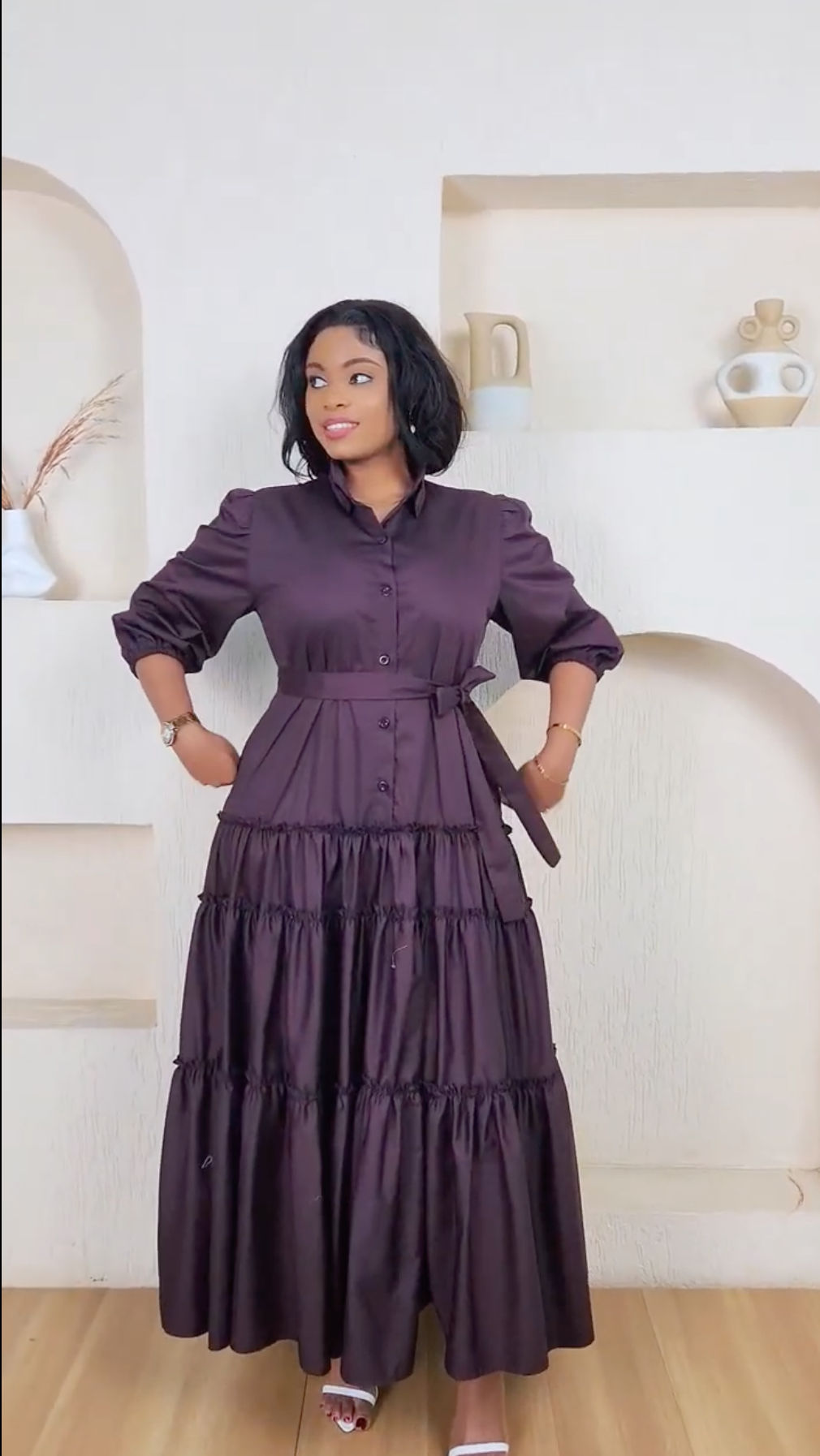 Lotto Maxi Dress - Dark purple