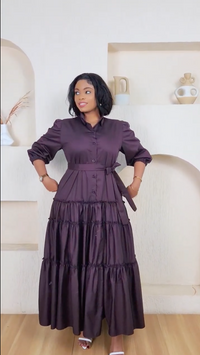 Lotto Maxi Dress - Dark purple