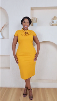 Flavor Bodycon Dress - Mustard
