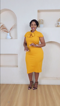 Flavor Bodycon Dress - Mustard