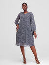 Floral Shift Dress - Grey