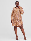 Maya Shirt Dress - Brown