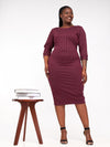 Remy Bodycon Dress - Maroon