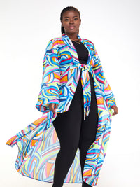 belinda rainbow kimono blue