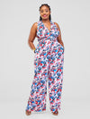 Mila Overlay Jumpsuit - Blue / Pink