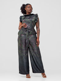 Alicia Silk Jumpsuit - Jungle Green