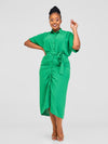 Amber Ruched Dress - Green