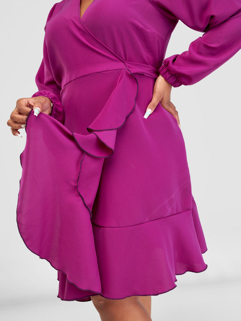 Sierra Wrap Dress - Purple