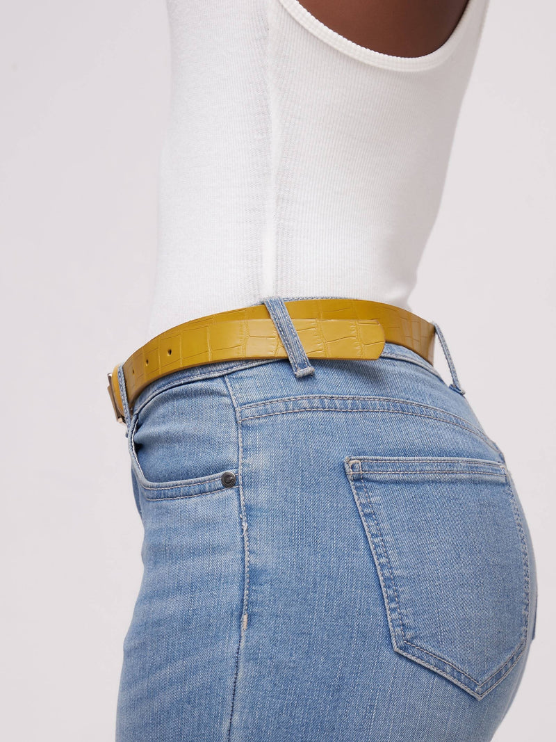 Teke Belt - Yellow Snake Print