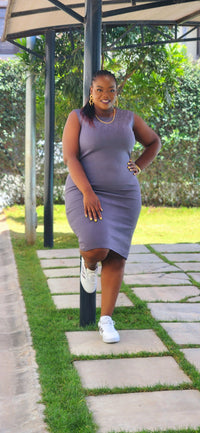 Hika Bodycon Dress - Grey