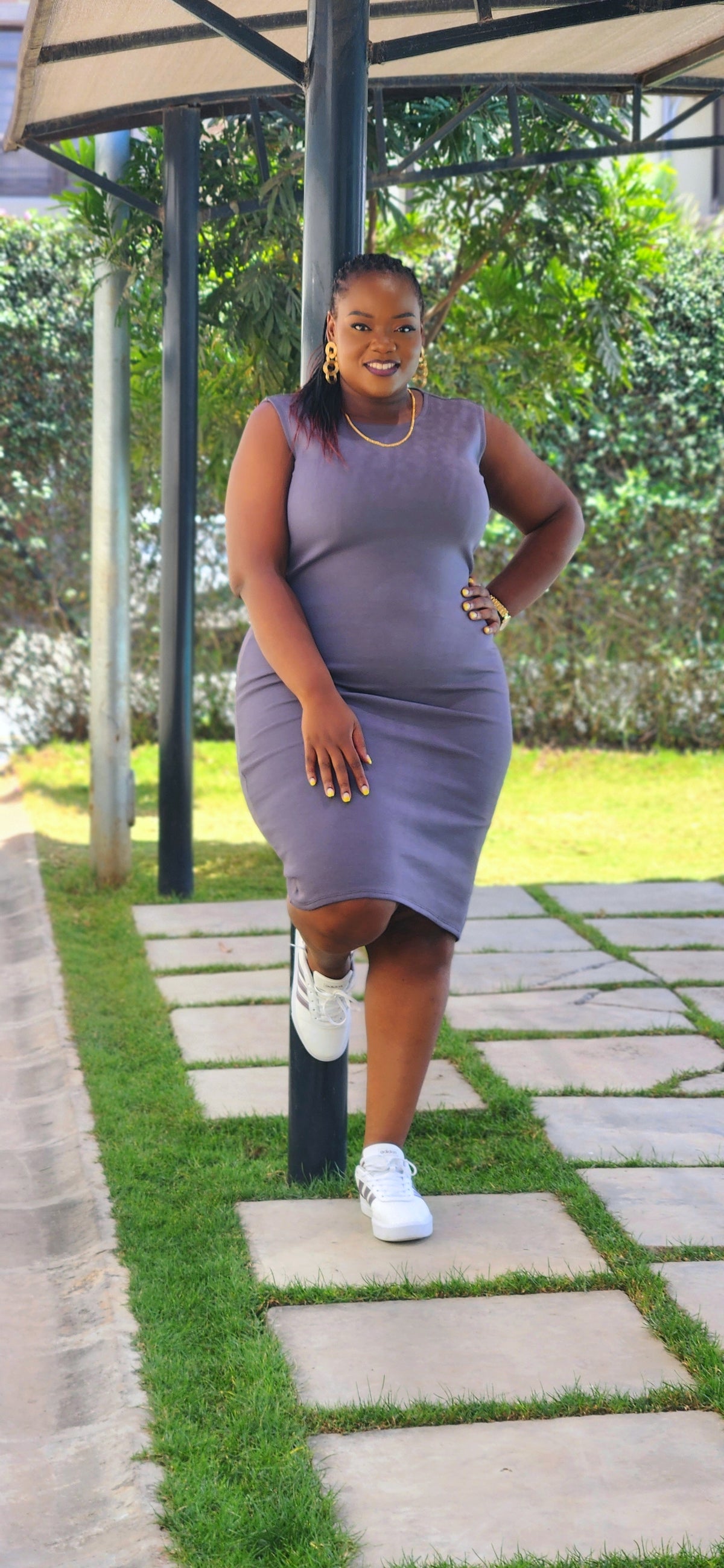 Hika Bodycon Dress - Grey