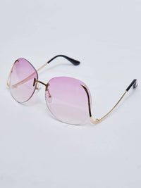 Huyo Circular Sunglasses - Purple / Pink