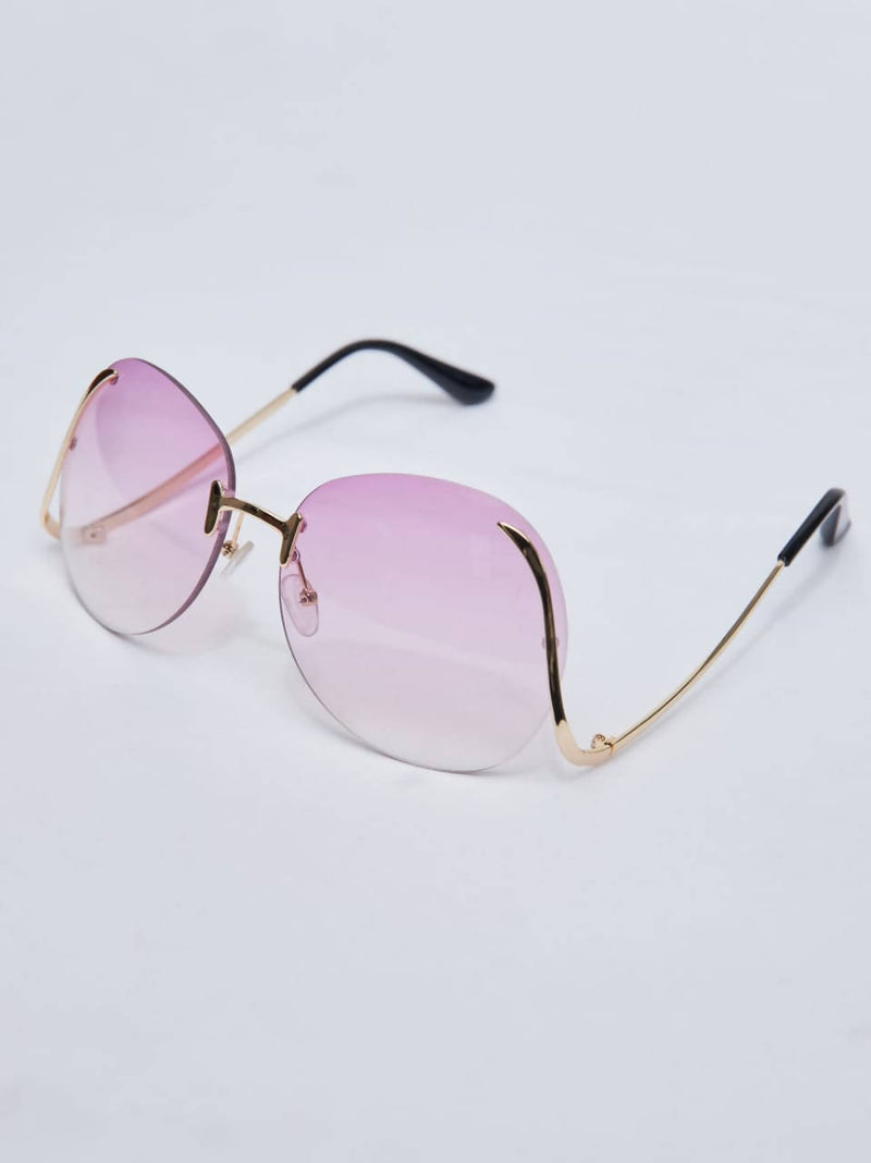 Huyo Circular Sunglasses - Purple / Pink