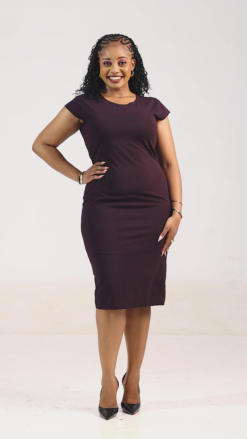 Abigael Bodycon Dress- Purple