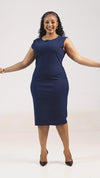 Adalee Shift Dress-Navy Blue