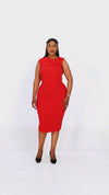 Amelie Bodycon Dress-Red