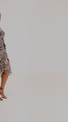 Kyra Shift Dress - Black /Brown /White