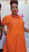 Elliot Shirt Dress - Orange