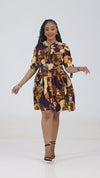 Sawalli  Shirt Dress - Purple
