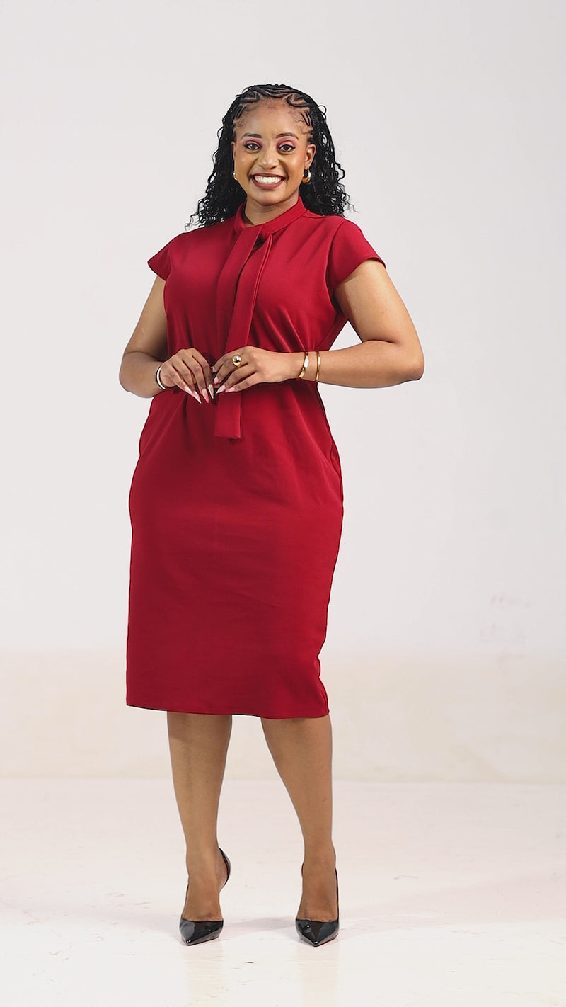Kimber Bodycon Dress-RED