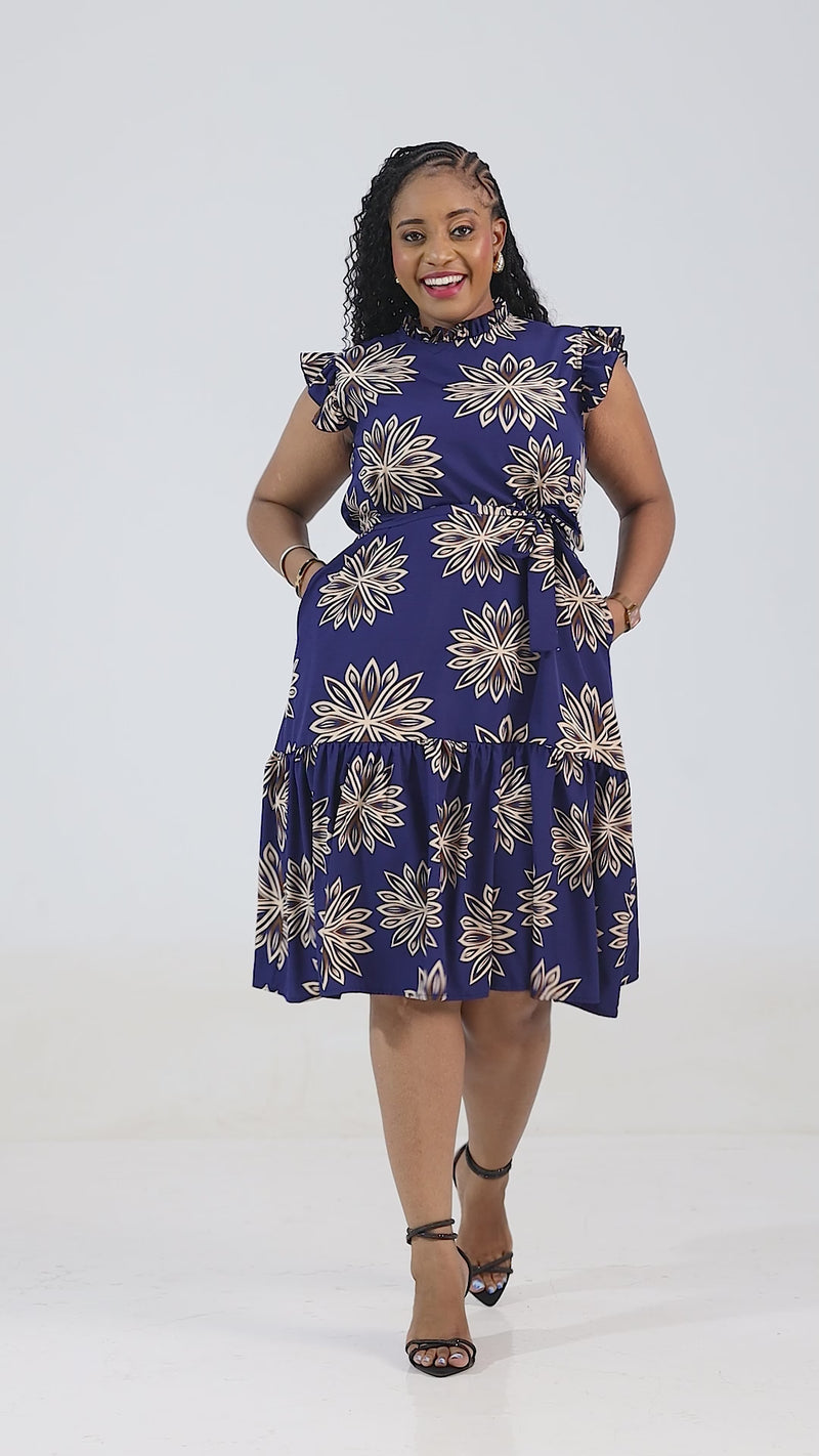 Umukoko Shirt Dress - Navyblue
