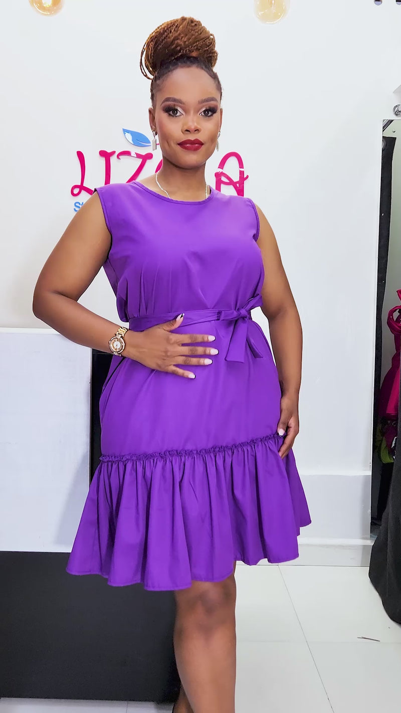 Emmaline Shirt Dress - Purple